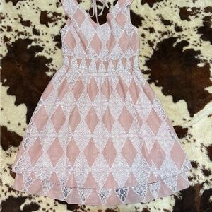 Pink and White  Dress